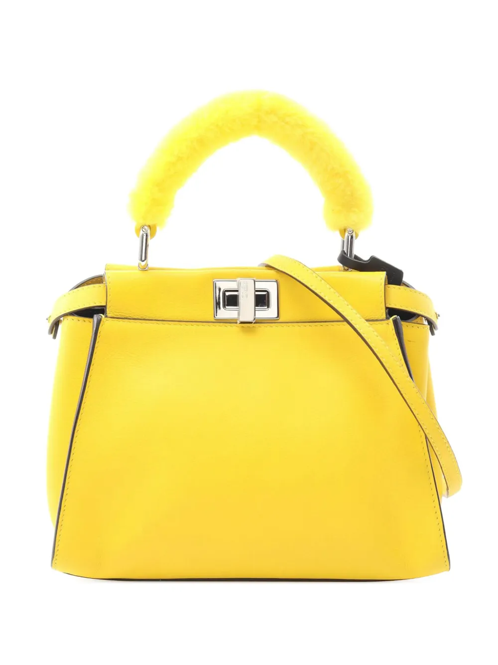 Fendi Pre-Owned 2010-2025 Mini Leather Peekaboo Iconic satchel | Yellow | Image 1