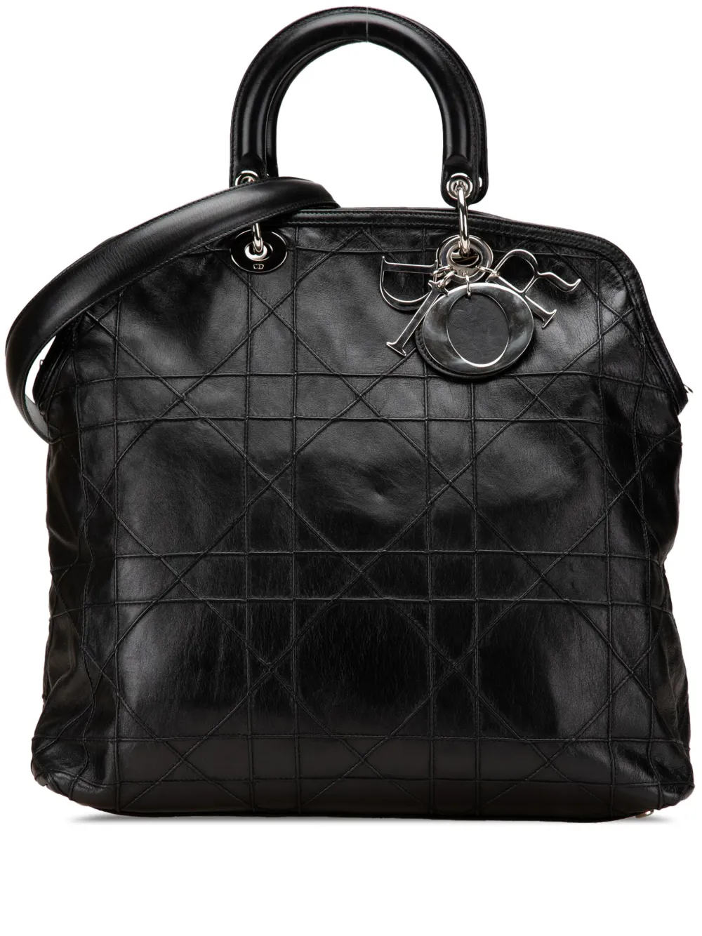 Christian Dior Pre-Owned 2011 Large Lambskin Cannage Polochon Granville satchel | Black | Image 1