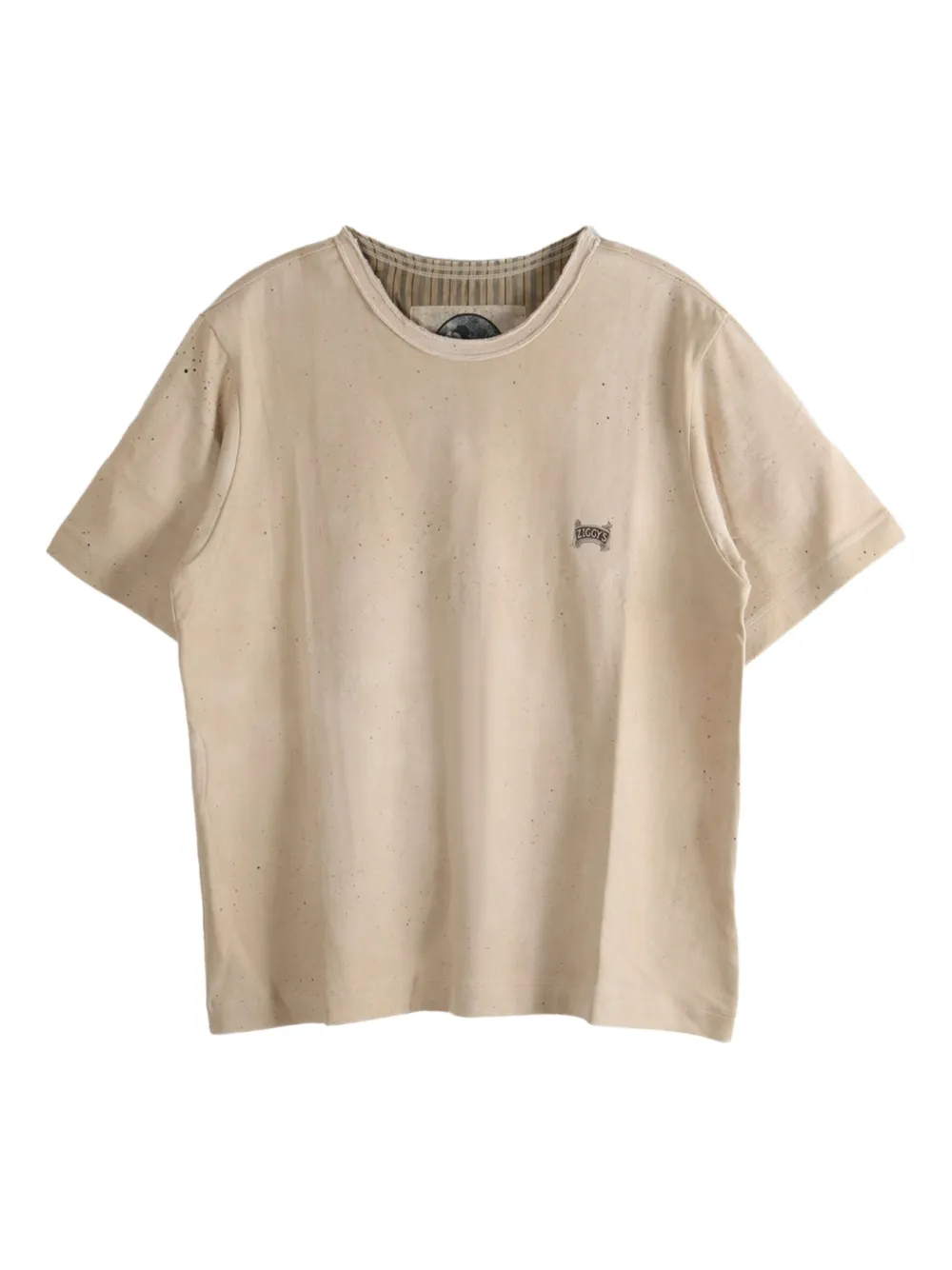Ziggy Chen speckled cotton T-shirt - ニュートラル Ziggy Chen speckled cotton T-shirt - ニュートラル