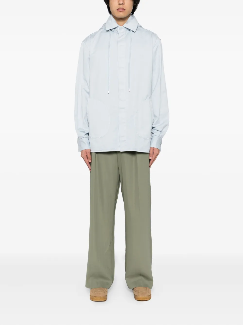 LOEWE Broek met geborduurd logo - Groen