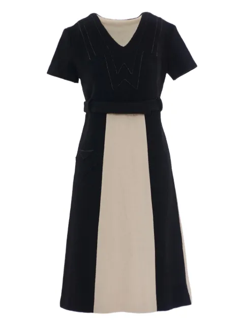 Koto Bolofo Pre-owned panelled waist-belt dress