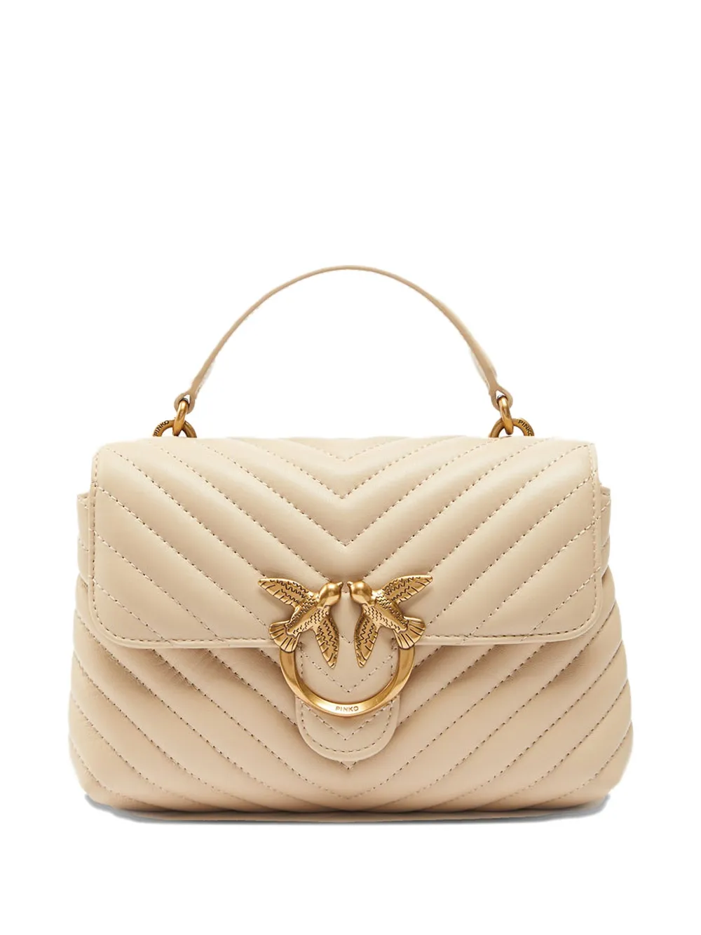 PINKO quilted Love Birds shoulder bag - ニュートラル PINKO quilted Love Birds shoulder bag - ニュートラル