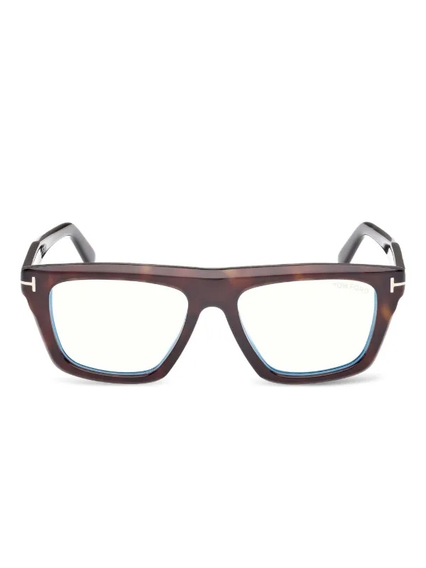 TOM FORD Eyewear rectangle-frame Glasses Brown FARFETCH