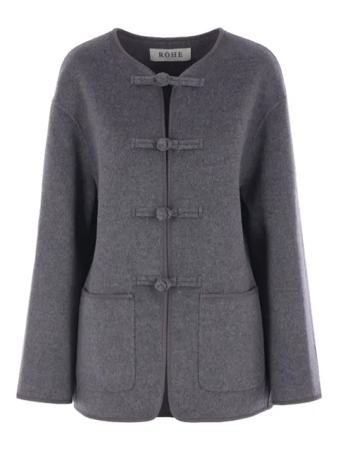 Róhe embroidered-trim crew-neck jacket