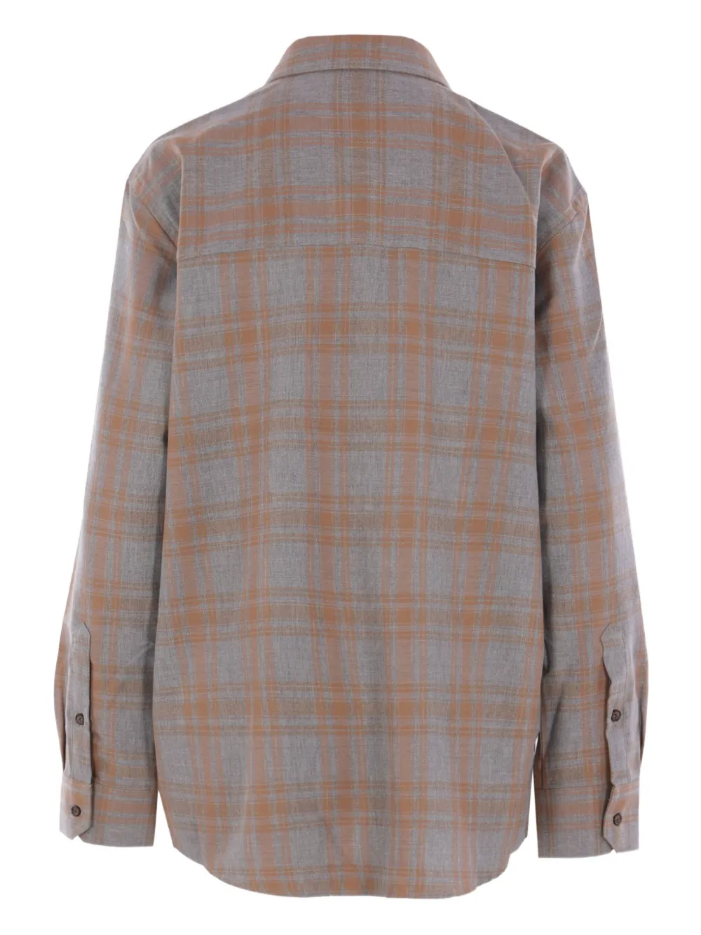 Róhe Geruit blouse - Grijs