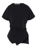 Róhe asymmetrical draped top - Black