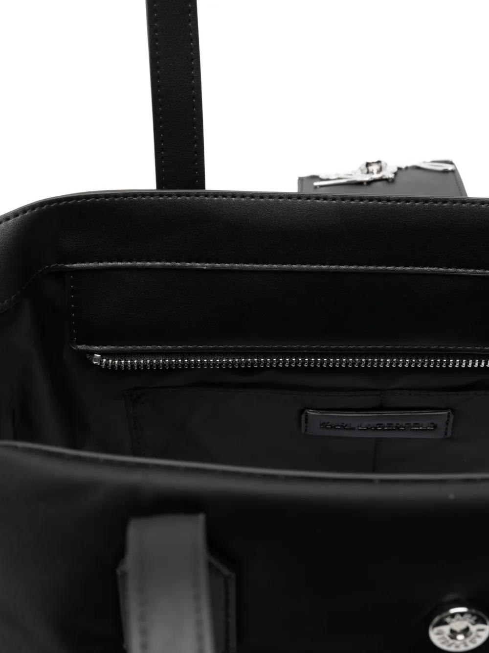 Karl Lagerfeld Shopper met kenmerkend plakkaat Zwart