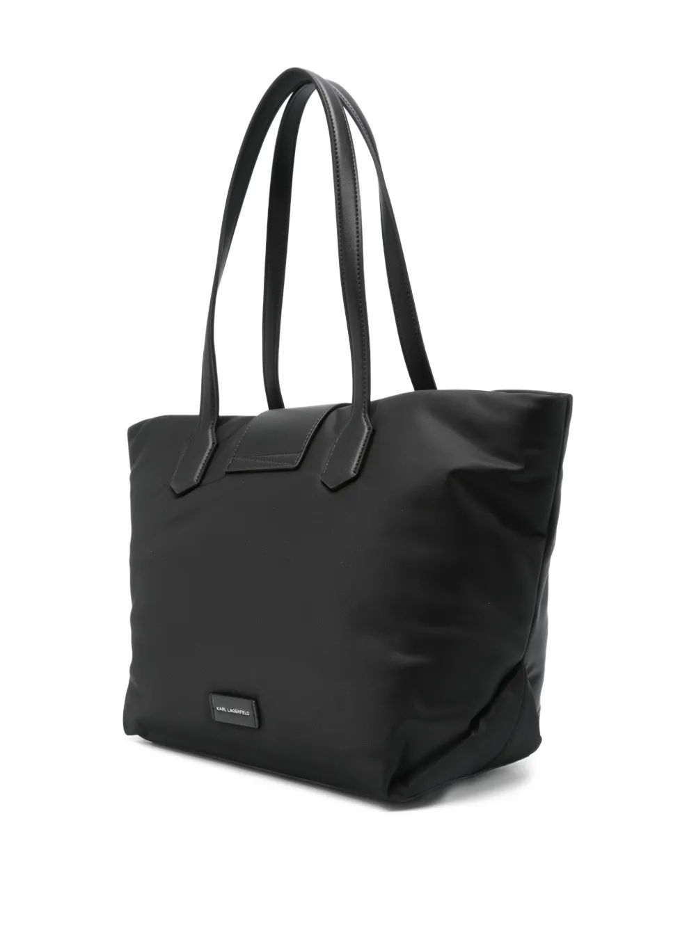 Karl Lagerfeld Shopper met kenmerkend plakkaat Zwart