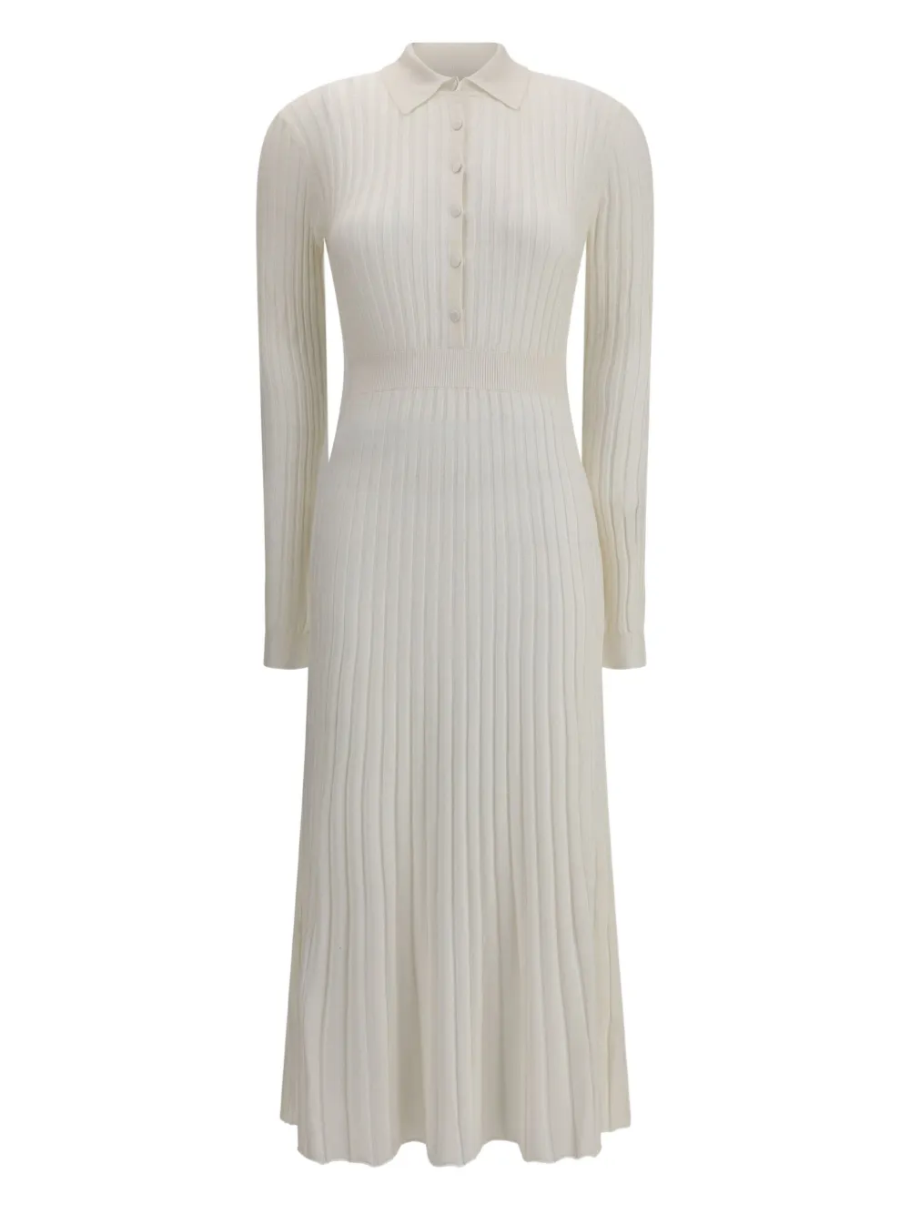 ribbed polo-neck dress
