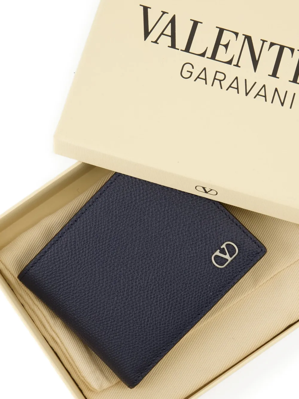 Valentino Garavani VLogo Signature bewerkte portemonnee Blauw