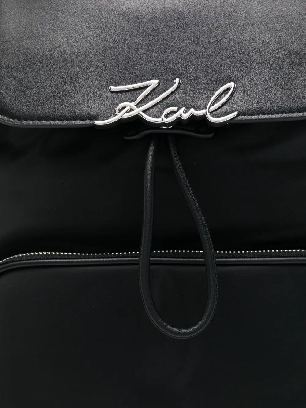 Karl Lagerfeld Rugzak met trekkoord en kenmerkende verfraaiing Zwart