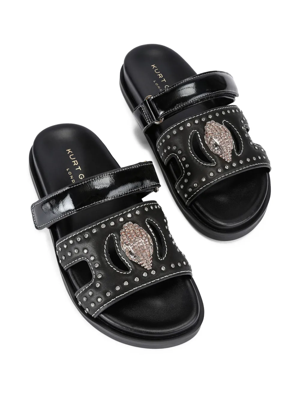 Kurt Geiger London Eagle flat sandals Black