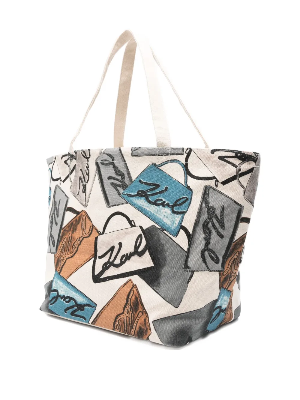 Karl Lagerfeld Shopper met logoprint Beige