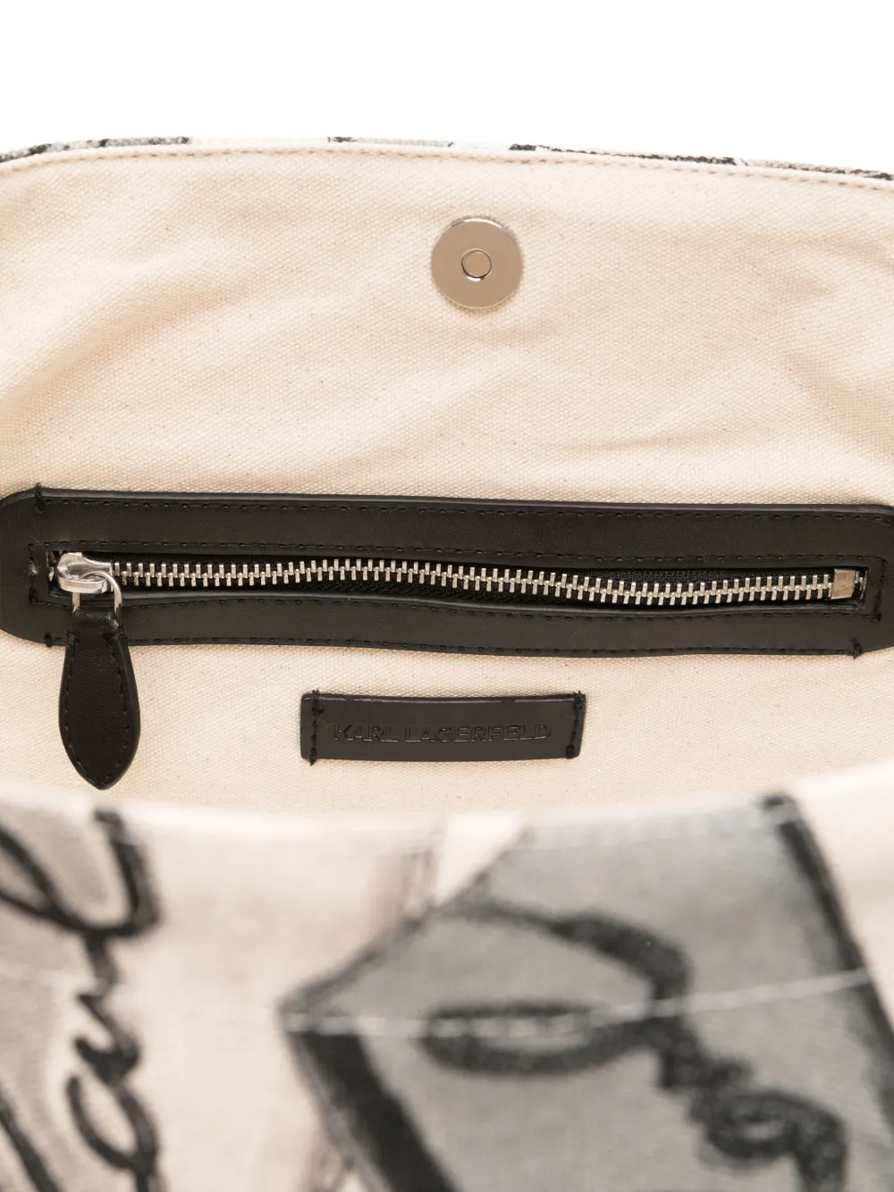 Karl Lagerfeld Shopper met logoprint Beige