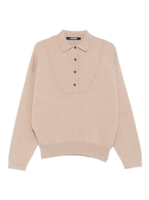 Jacquemus button polo-neck sweater