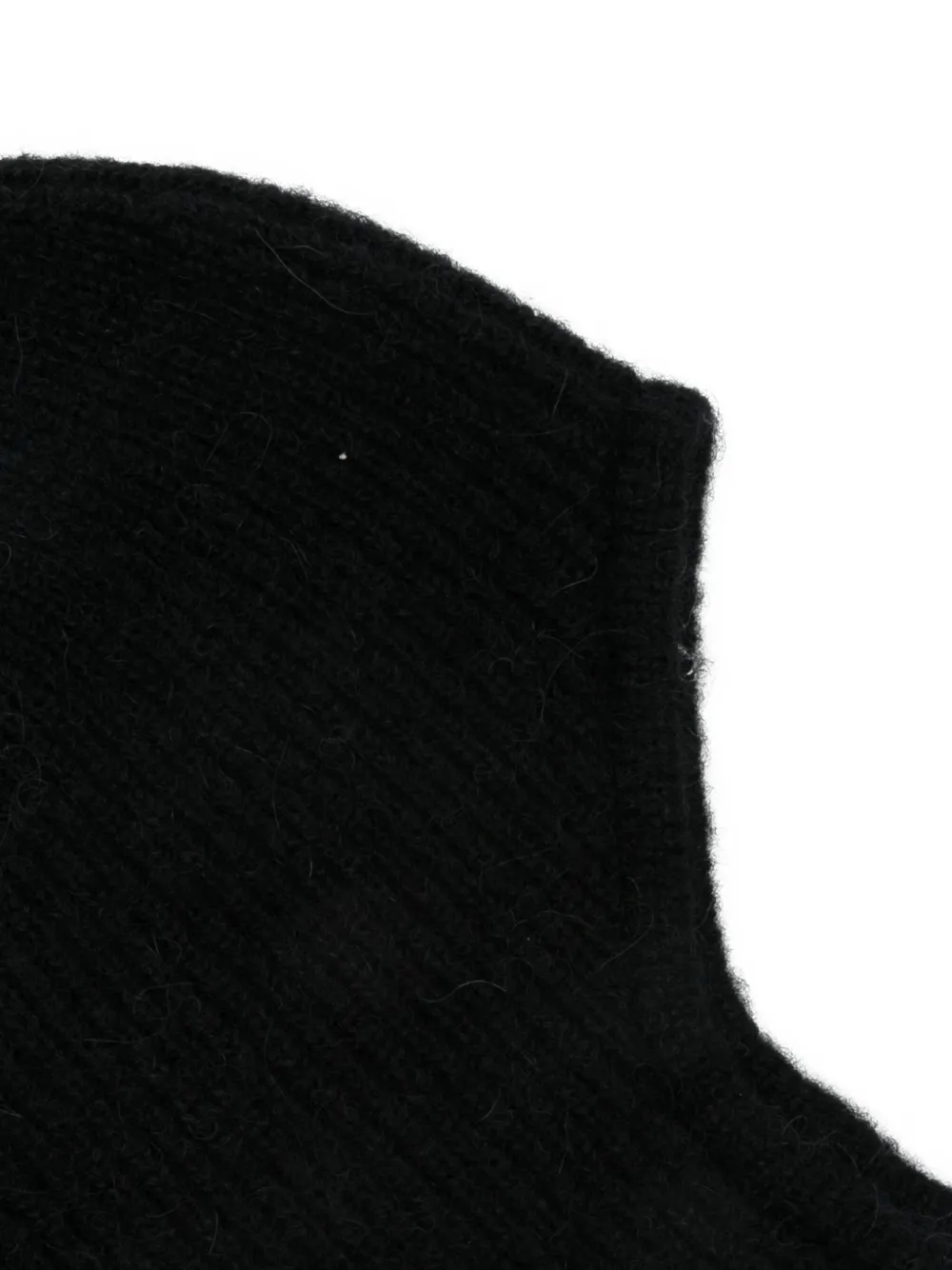 Jacquemus Ribbed-knit Balaclava Hat In Black
