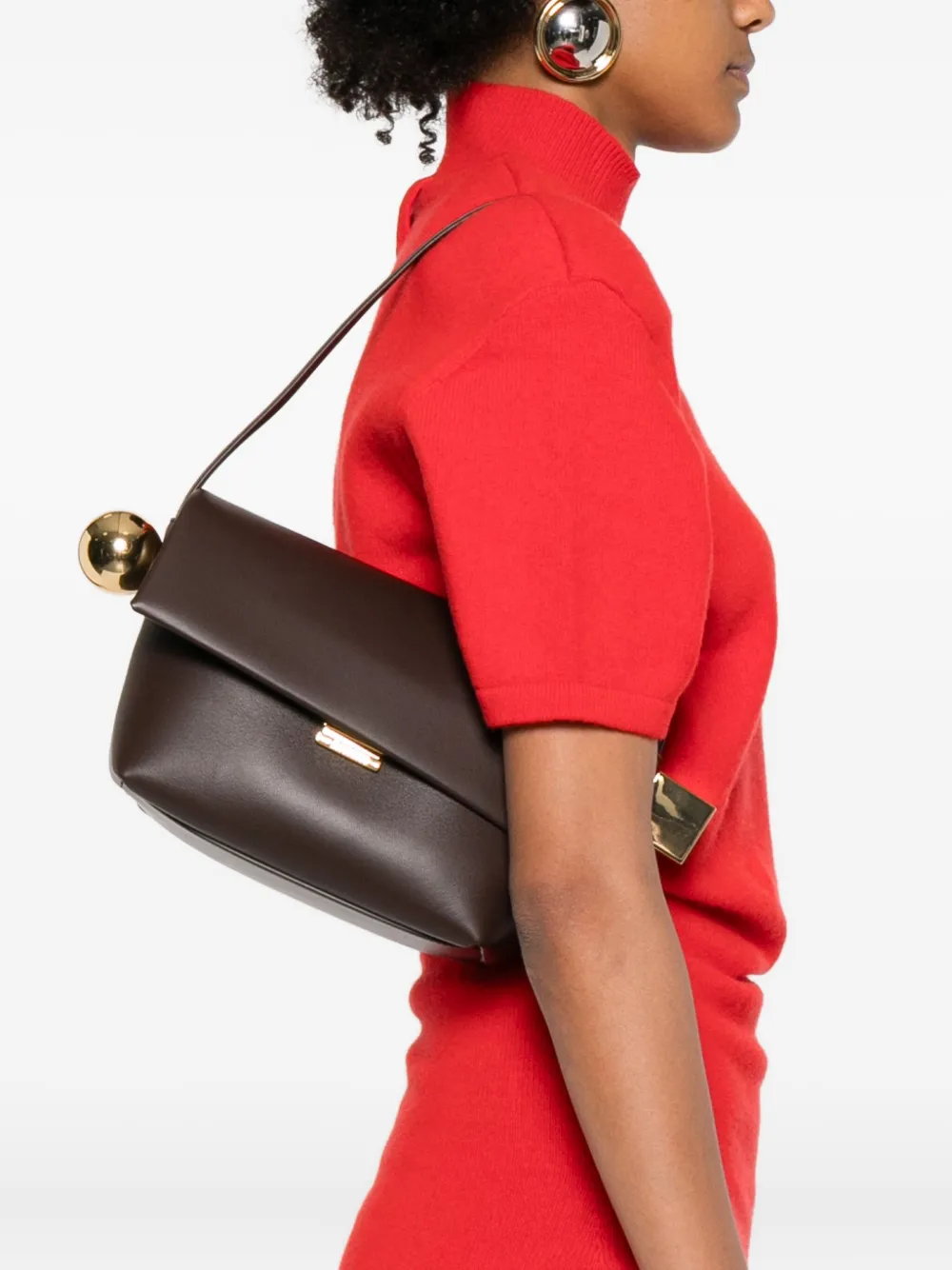 Jacquemus Le Bisou Rond Carre vierkante schoudertas - Bruin