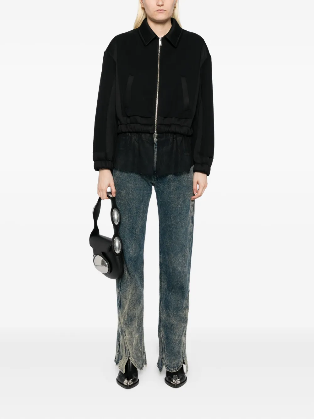 Undercover Jack met elastische taille en rits Zwart