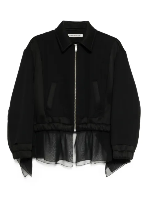 Undercover elastic-waist zip-front jacket
