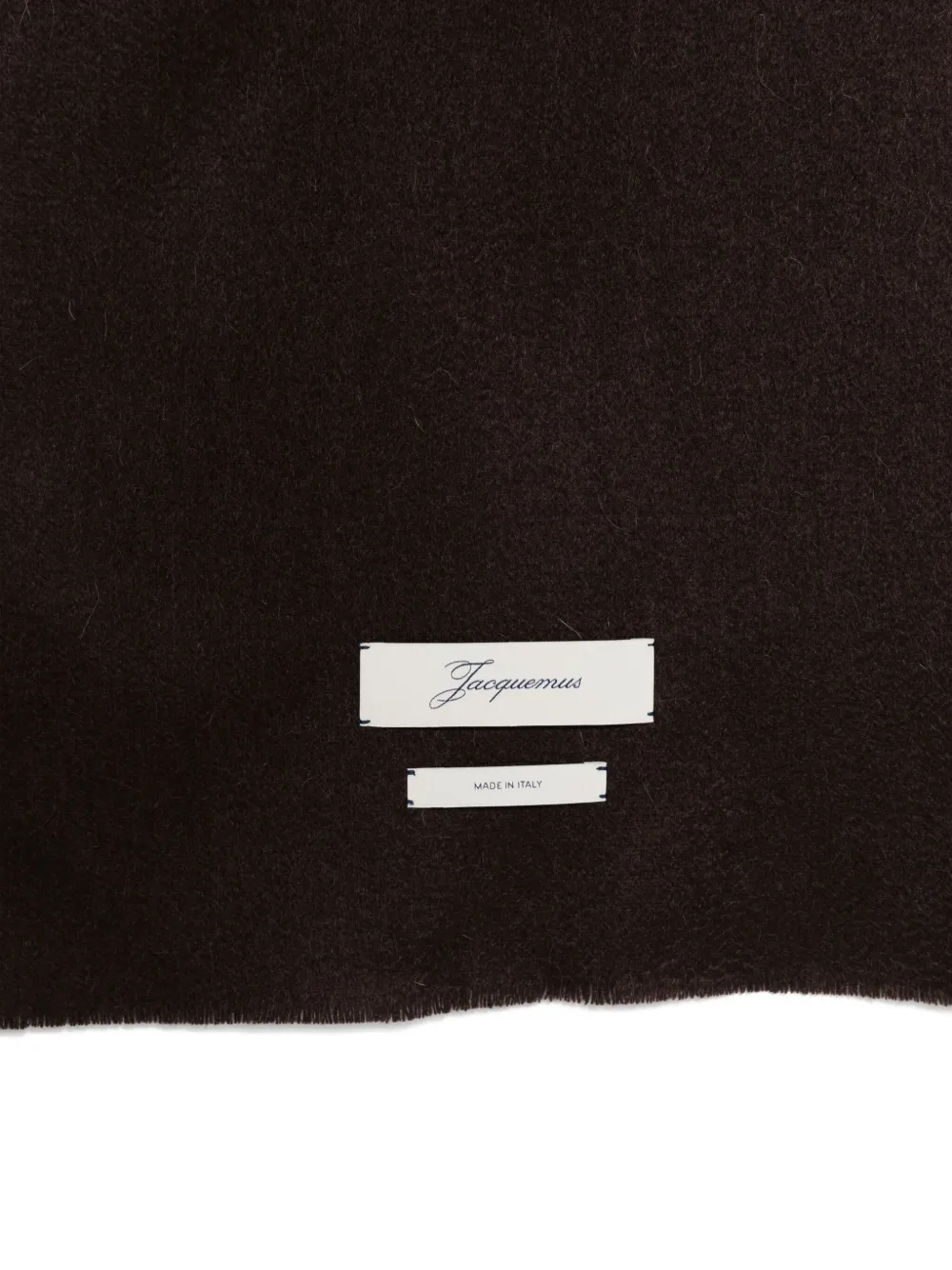 Jacquemus Frayed Scarf In Black