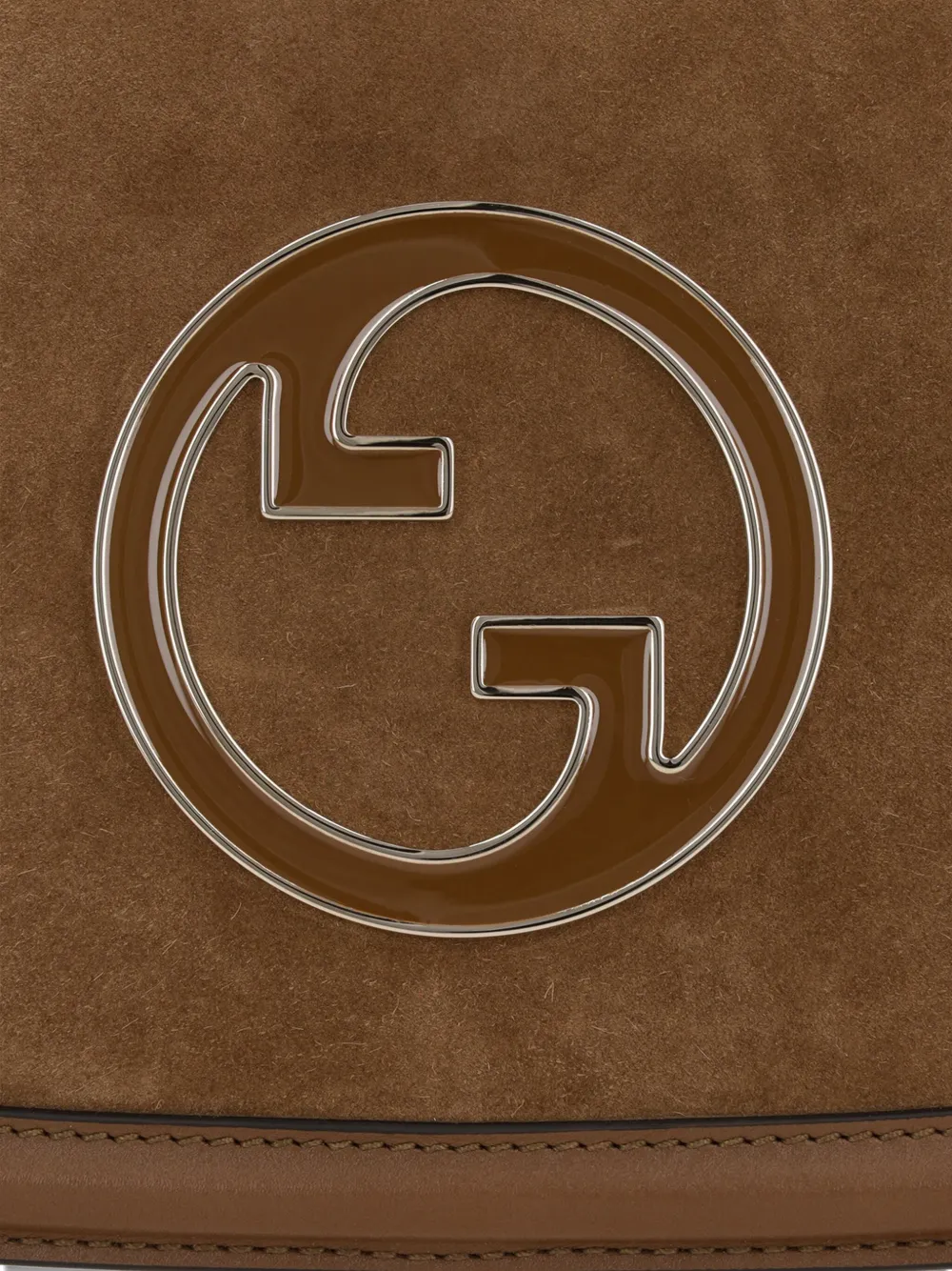 Gucci Blondie grote crossbodytas met GG-logo Bruin