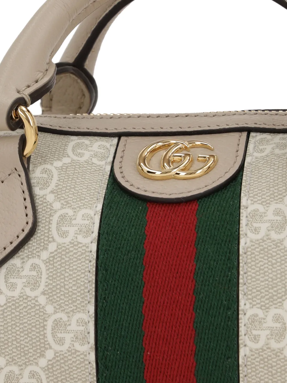 Gucci Ophidia GG Supreme mini-tas met monogram Beige