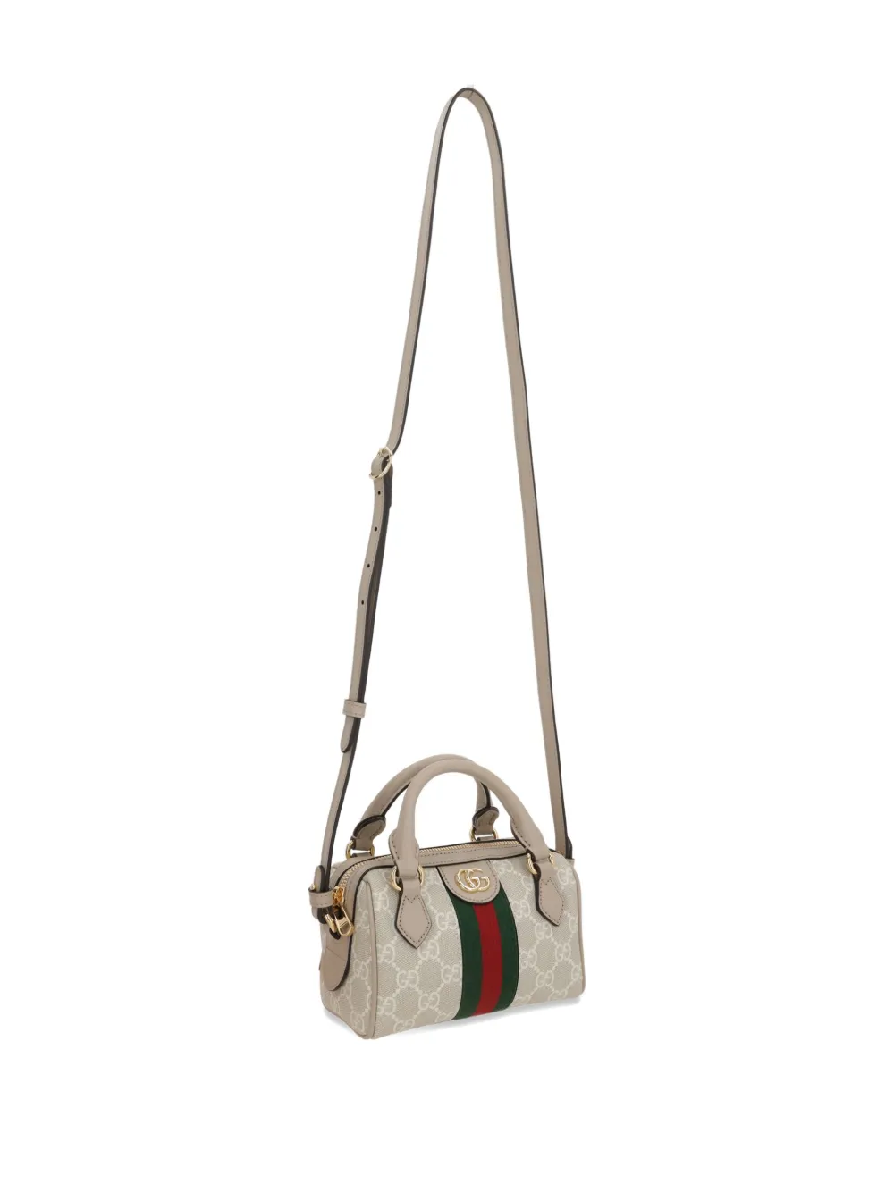 Gucci Ophidia GG Supreme mini-tas met monogram Beige