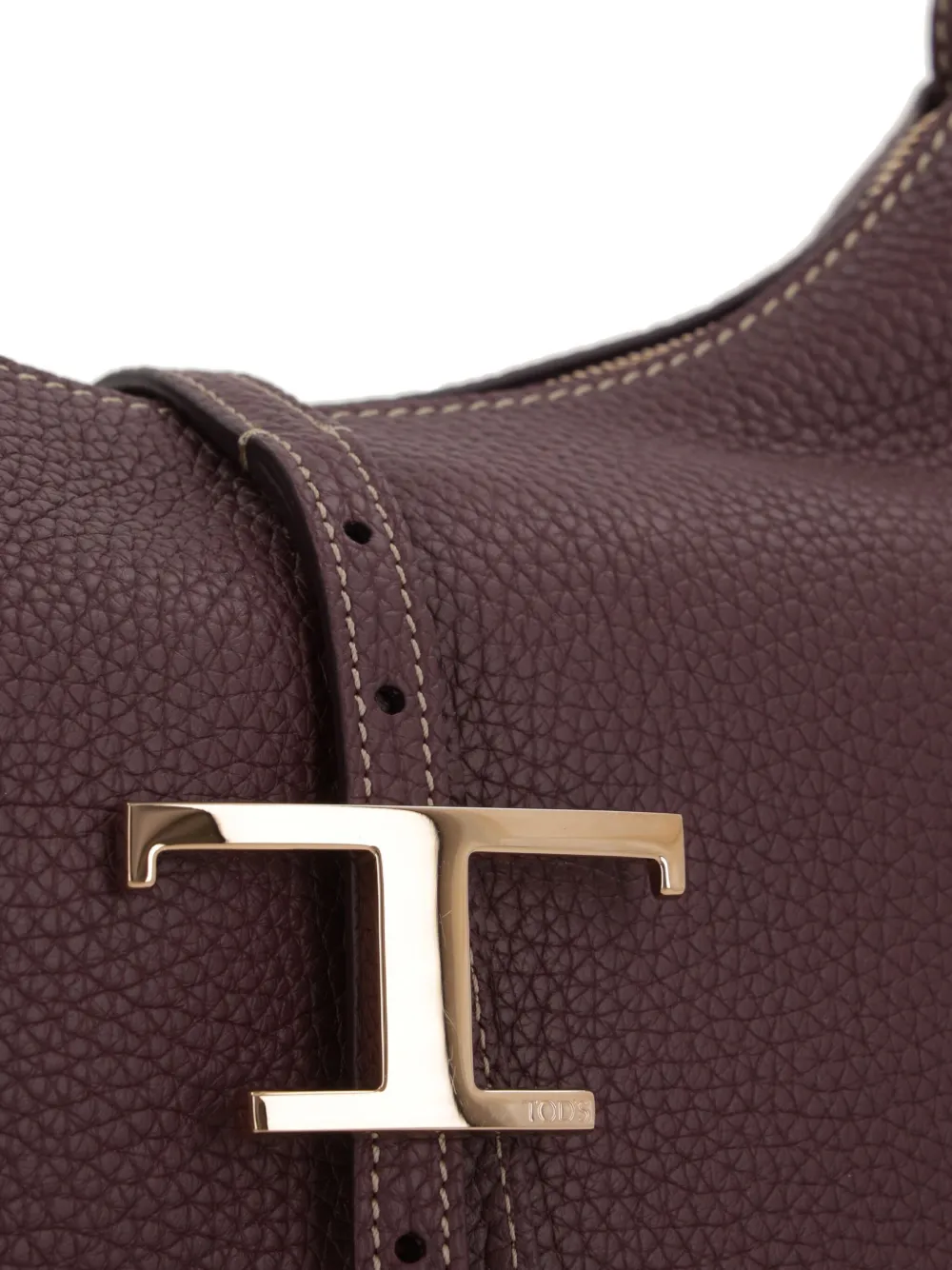 Tod's T Timeless schoudertas van bewerkt leer Bruin