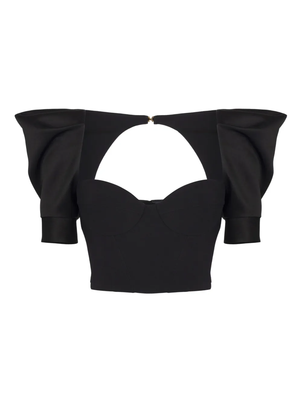 Elisabetta Franchi Top met pofmouwen Zwart