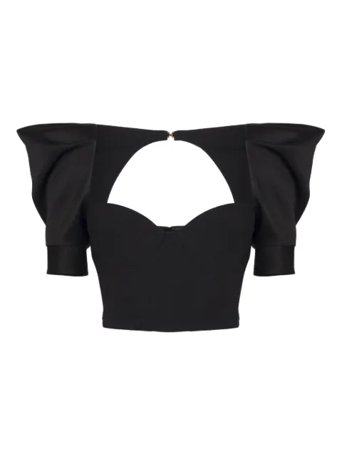 Elisabetta Franchi puff-sleeve corset top