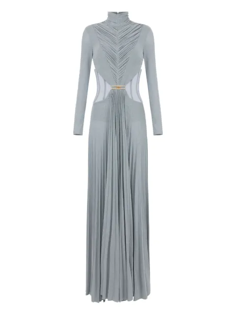 Elisabetta Franchi pleated high-neck dress