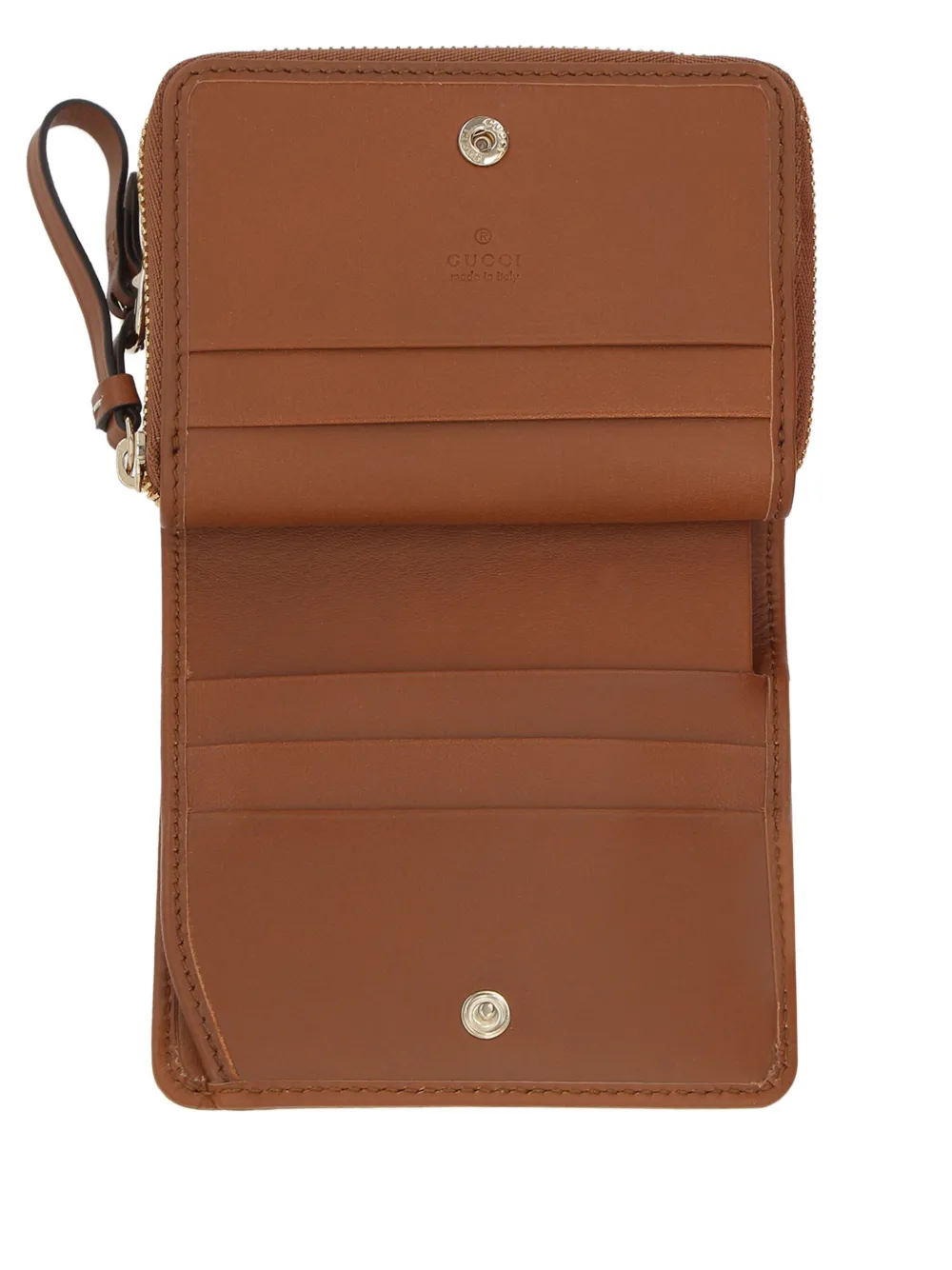 Gucci Portemonnee met GG-monogram en rits Beige