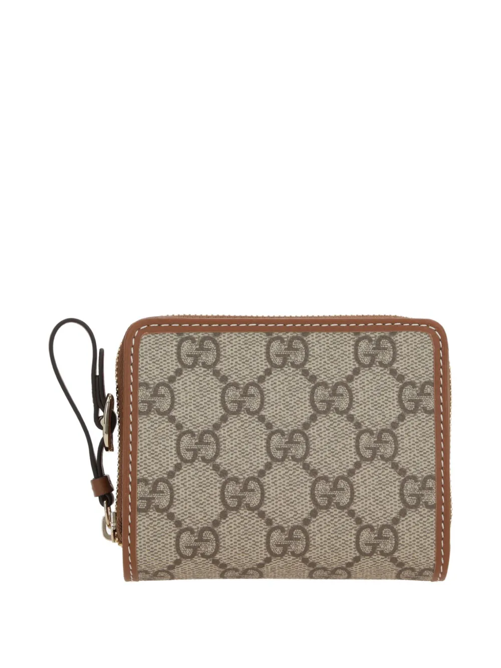 Gucci Portemonnee met GG-monogram en rits Beige