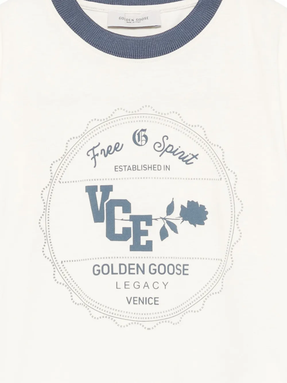 Golden Goose Kids T-shirt met grafische print Beige