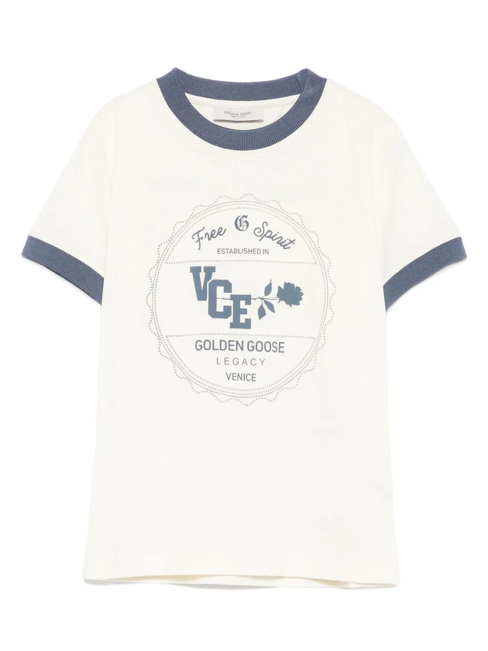 Golden Goose Kids T-shirt met grafische print Beige