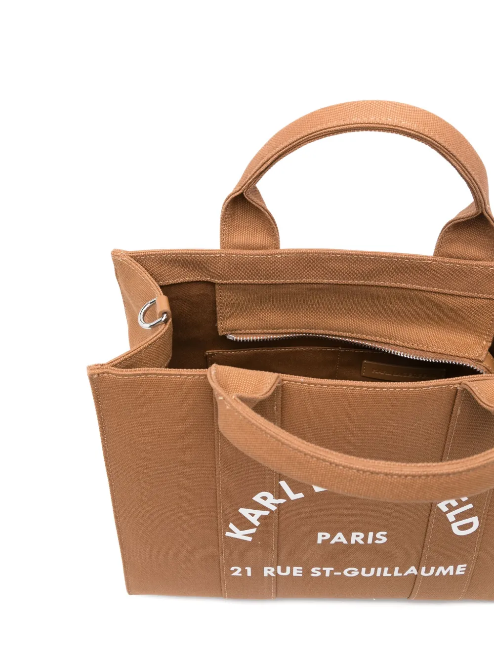 Karl Lagerfeld Shopper met logoprint Bruin