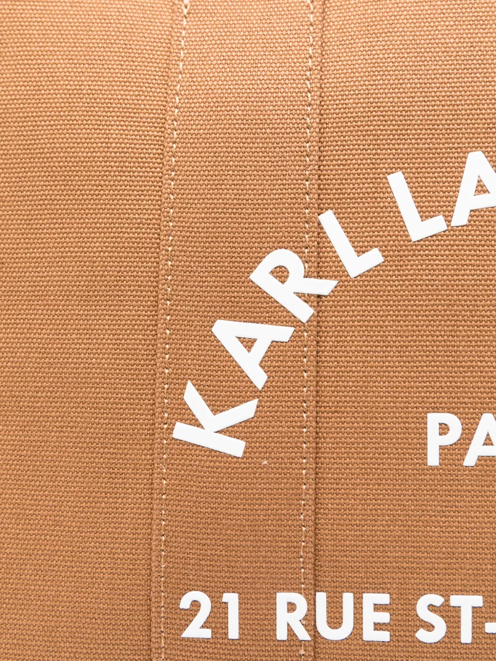 Karl Lagerfeld Shopper met logoprint Bruin