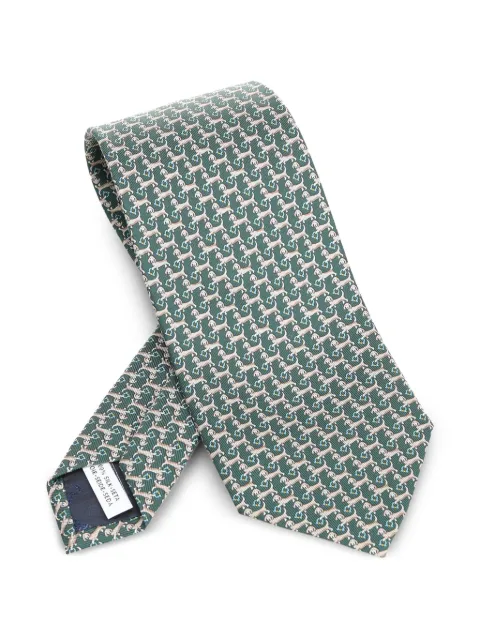Ferragamo dog-patterned silk tie