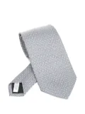 Ferragamo geometric-pattern tie - Silver