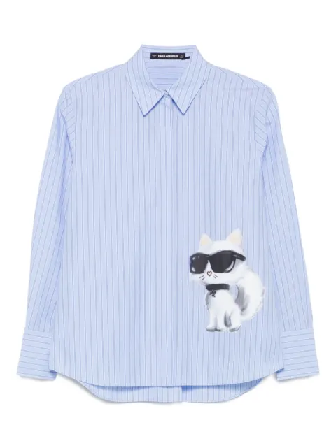 Karl Lagerfeld Ikon Choupette striped shirt
