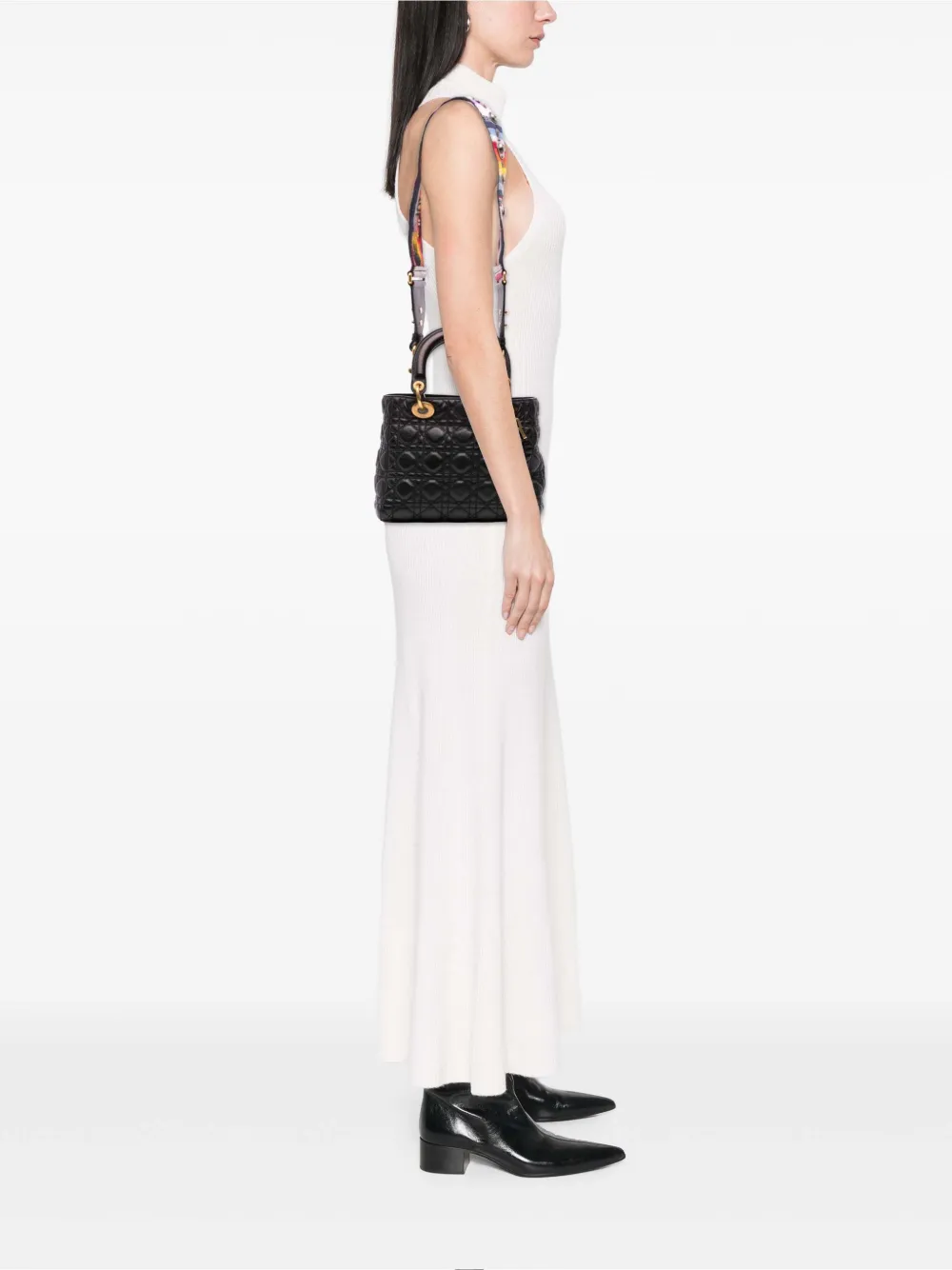 Christian Dior Pre-Owned 2018 Medium Grained Calfskin Cannage Supple Lady Dior satchel | Pre-Owned | Image 2