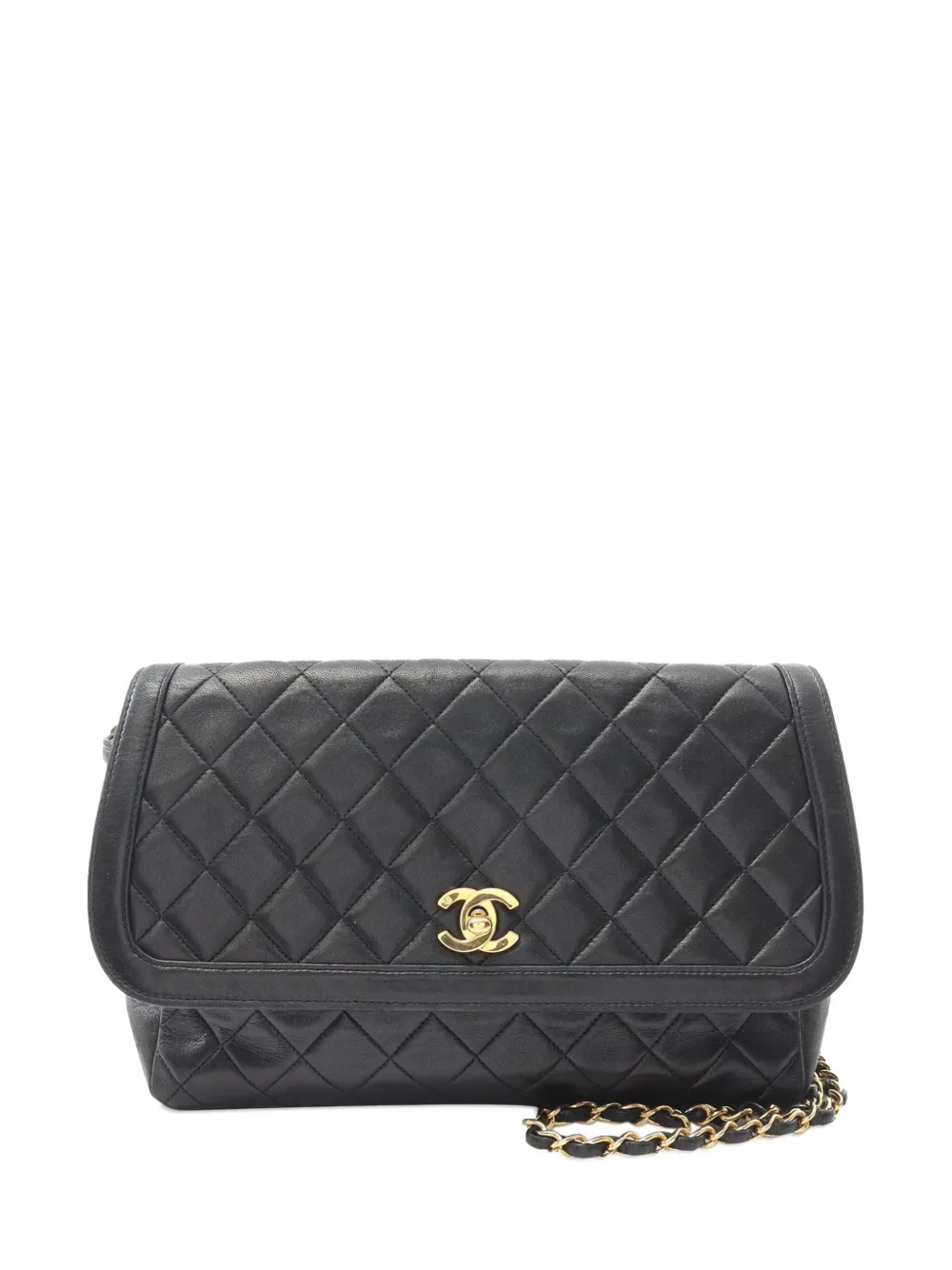 CHANEL Pre-Owned 1989-1991 Medium CC Quilted Lambskin Single Flap CHANEL Pre-Owned 1989-1991 Medium CC Quilted Lambskin Single Flap