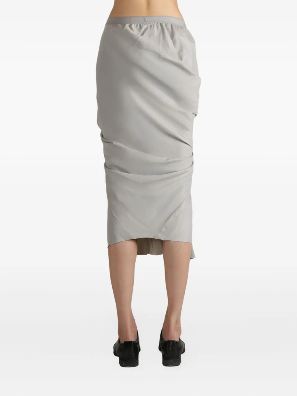 Rick Owens draped twisted skirt Grijs