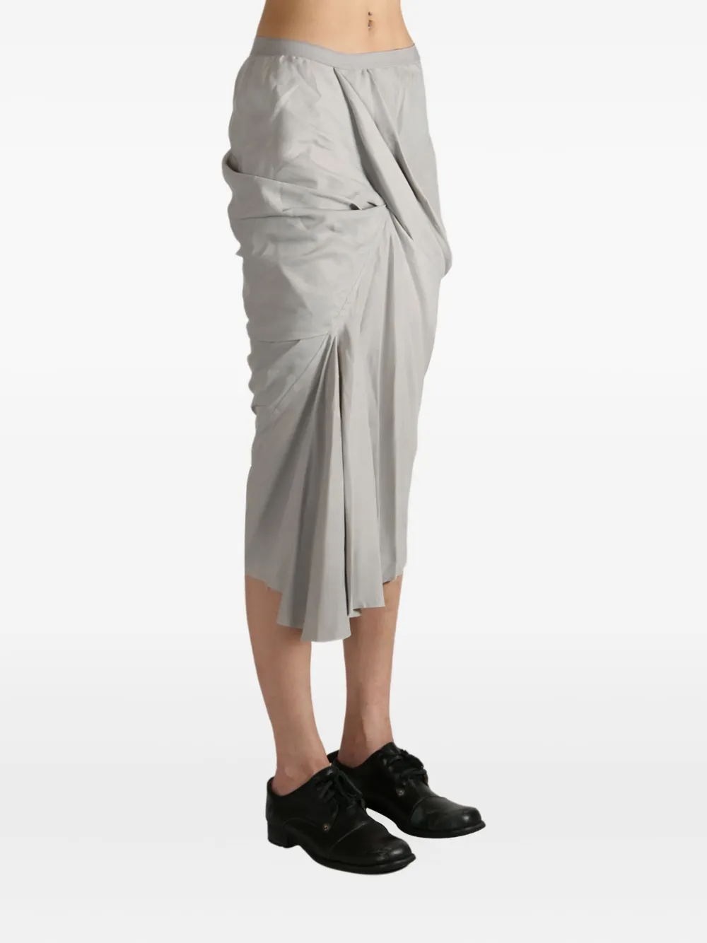 Rick Owens draped twisted skirt Grijs