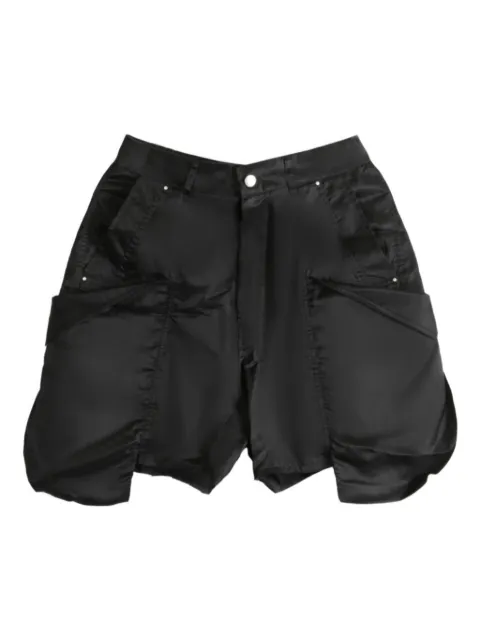 Rick Owens cargo pocket satin shorts