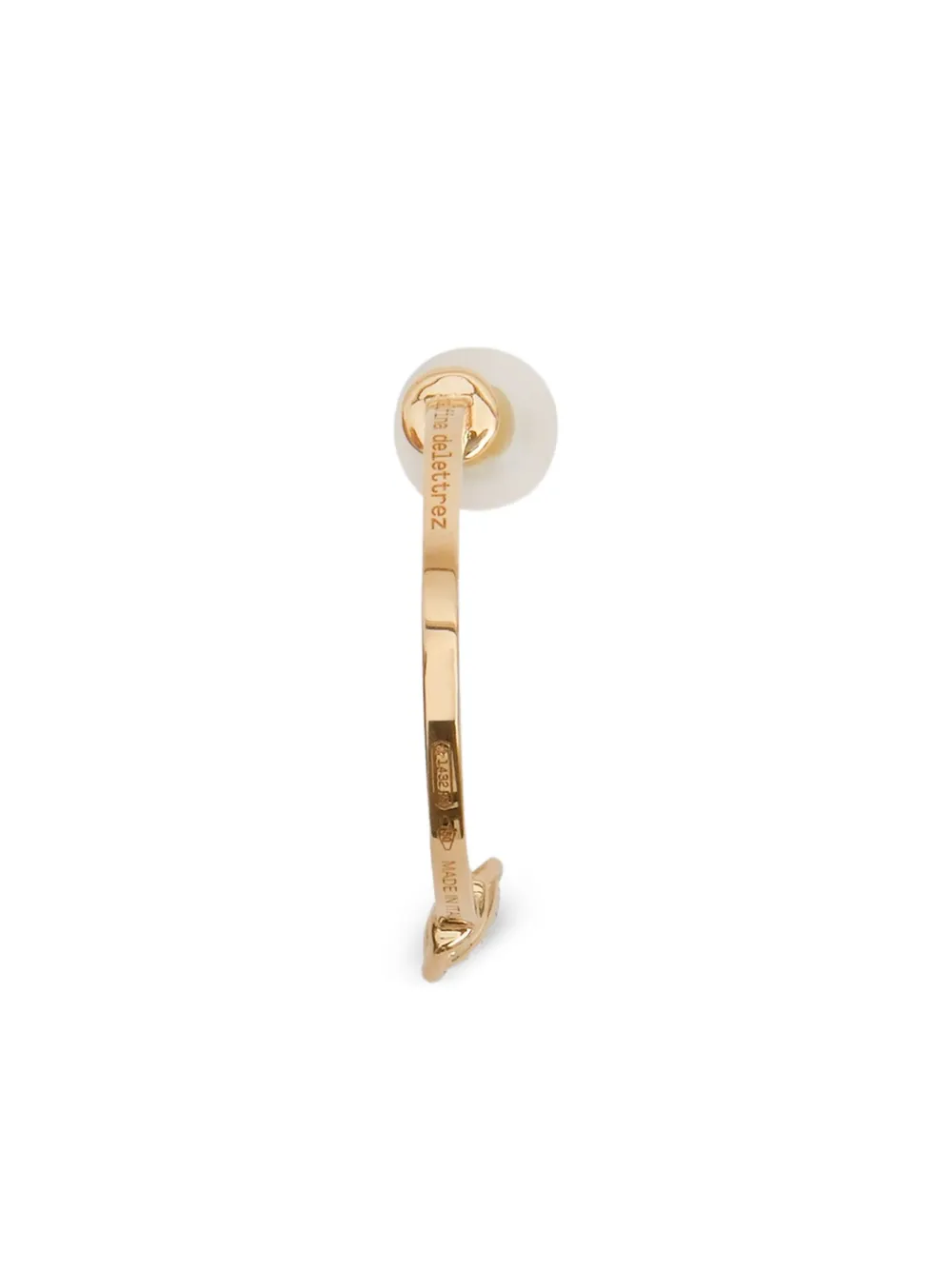  Delfina Delettrez 18k Yellow Gold Pearl And Diamond Earring 