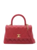 CHANEL Pre-Owned 2018 Mini Caviar Coco Top Handle Bag satchel - Red