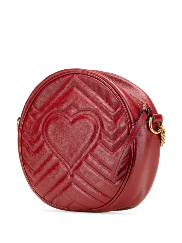 Gucci Pre-Owned 2016-2025 Mini GG Marmont Matelasse Leather Round