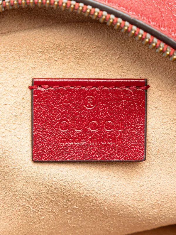 Gucci Pre-Owned 2016-2025 Mini GG Marmont Matelasse Leather Round Crossbody  Bag Red FARFETCH IN