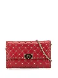 Valentino Garavani Pre-Owned 2011-2017 Leather Rockstud Spike Wallet on Chain crossbody bag - Red